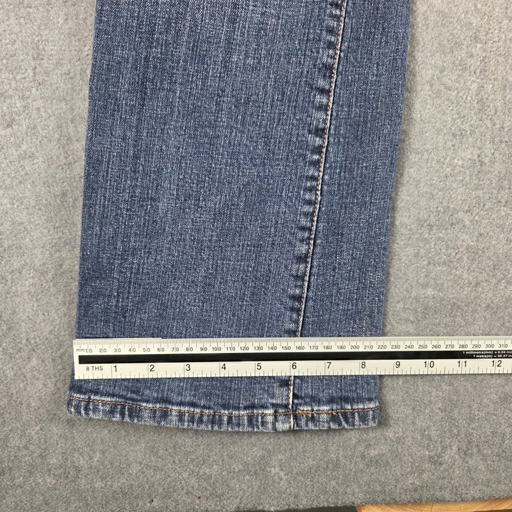 Levis 515 Bootcut Jeans Womens14 S/C Blue Stretch Denim Dark Wash Mid Rise Flare - Picture 6 of 16